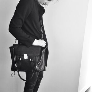 3.1 Phillip Lim Pashli in Black with Gold Hardware